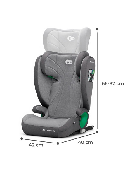 KCJUFI20GRY0000,Scaun Auto Kinderkraft Junior Fix2 I-size, 100-150 Cm, Rocket Grey KCJUFI20GRY0000,Scaun Auto Kinderkraft Junior Fix2 I-size, 100-150 Cm, Rocket Grey