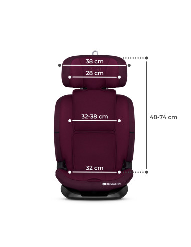 KCONE300RED0000,Scaun Auto Kinderkraft Oneto 3 I-size, 76-150 Cm, Cherry Pearl KCONE300RED0000,Scaun Auto Kinderkraft Oneto 3 I-size, 76-150 Cm, Cherry Pearl