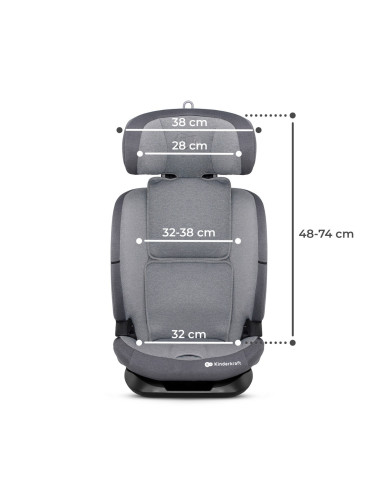 KCONE300GRY0000,Scaun Auto I-size, 76-150 Cm, Kinderkraft Oneto 3, Isofix, Cool Grey KCONE300GRY0000,Scaun Auto I-size, 76-150 Cm, Kinderkraft Oneto 3, Isofix, Cool Grey