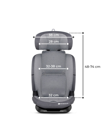 KCONE300GRY0000,Scaun Auto I-size, 76-150 Cm, Kinderkraft Oneto 3, Isofix, Cool Grey KCONE300GRY0000,Scaun Auto I-size, 76-150 Cm, Kinderkraft Oneto 3, Isofix, Cool Grey