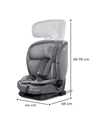KCONE300GRY0000,Scaun Auto I-size, 76-150 Cm, Kinderkraft Oneto 3, Isofix, Cool Grey KCONE300GRY0000,Scaun Auto I-size, 76-150 Cm, Kinderkraft Oneto 3, Isofix, Cool Grey