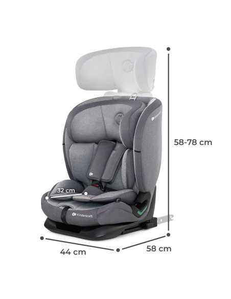 KCONE300GRY0000,Scaun Auto I-size, 76-150 Cm, Kinderkraft Oneto 3, Isofix, Cool Grey KCONE300GRY0000,Scaun Auto I-size, 76-150 Cm, Kinderkraft Oneto 3, Isofix, Cool Grey