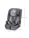 KCSAFI02GRY0000,Scaun Auto I-size, 76-150 Cm, Kinderkraft Safety Fix 2, Grey