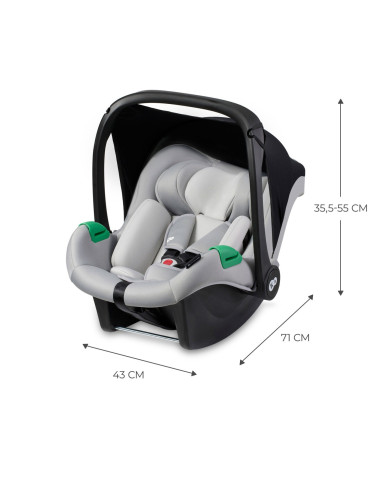 KCMINKPRGRY0000,Scoica Auto I-size, 40-75 Cm, Kinderkraft Mink Pro, Grey
