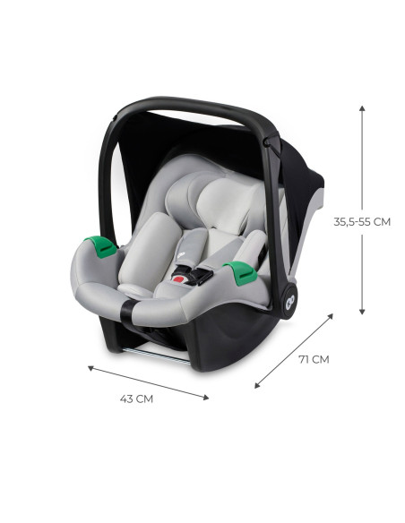 KCMINKPRGRY0000,Scoica Auto I-size, 40-75 Cm, Kinderkraft Mink Pro, Grey