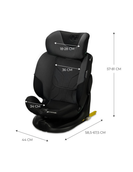 KCIFIX00BLK0000,Scaun Auto Kinderkraft I-fix, I-size 40-150 Cm, Graphite Black KCIFIX00BLK0000,Scaun Auto Kinderkraft I-fix, I-size 40-150 Cm, Graphite Black