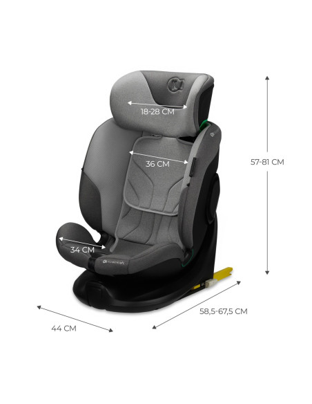KCIFIX00GRY0000,Scaun Auto Kinderkraft I-fix, I-size 40-150 Cm, Cool Grey