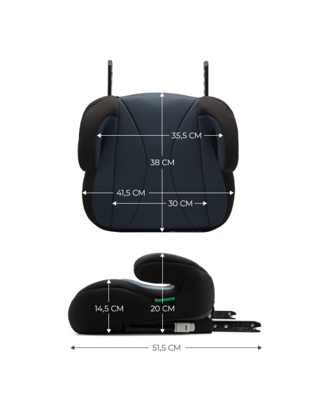 KCIBOO00BLK0000,Inaltator Auto Kinderkraft Boost, I-size 135-150 Cm, Black