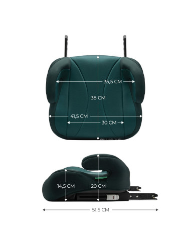 KCIBOO00GRE0000,Inaltator Auto Kinderkraft Boost, I-size 135-150 Cm, Green