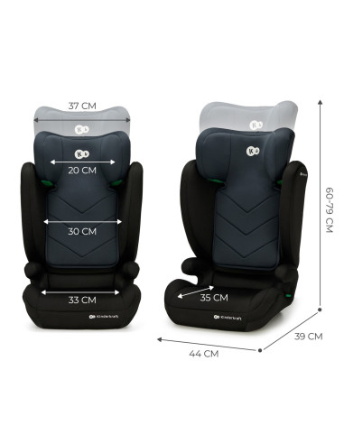 KCISPA00BLK0000,Scaun Auto Kinderkraft I-spark, I-size 100-150 Cm, Black