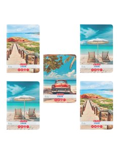 Set 5 x Caiet Dictando Herlitz A4, 60 file, 70g/mp, Motiv summer 2