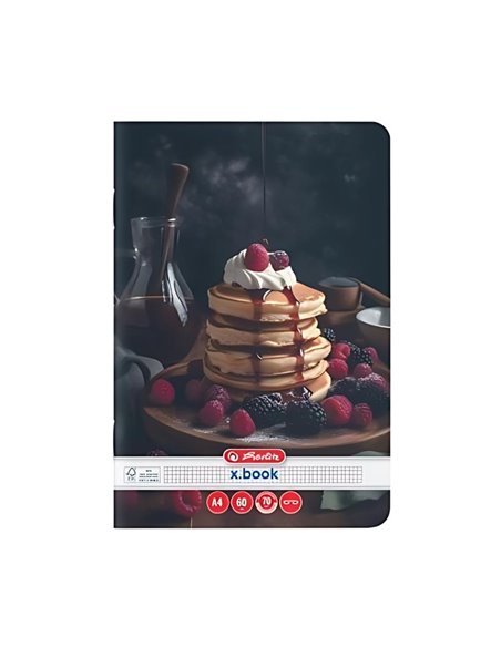 Caiet Herlitz A4, 60 file, 70g/mp,  Matematica, Motiv cupcakes Caiet Herlitz A4, 60 file, 70g/mp,  Matematica, Motiv cupcakes