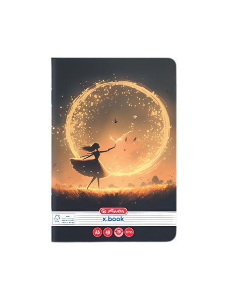 Caiet Herlitz A5, 48 file, 70g/mp, Dictando, Motiv balerina Caiet Herlitz A5, 48 file, 70g/mp, Dictando, Motiv balerina