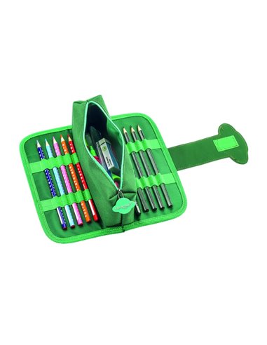 Penar etui neechipat Keyroad, Motiv crocodil, Albastru