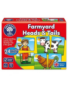 Joc educativ asociere Prietenii de la ferma FARMYARD HEADS & 2
