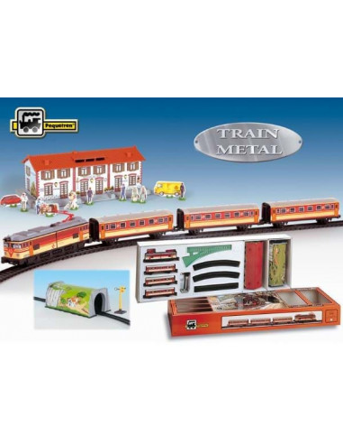 Trenulet electric calatori, cu statie si tunel,SE8412514005167