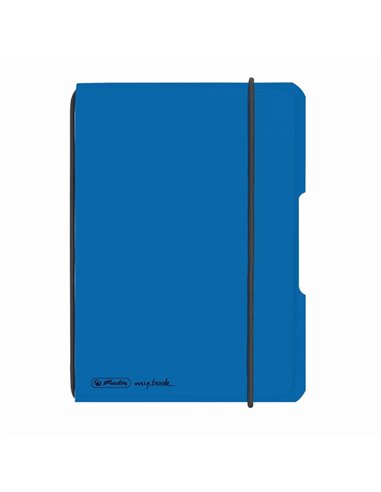 Caiet My.book flex A6, 40 file, 80 g/mp, dictando, Albastru