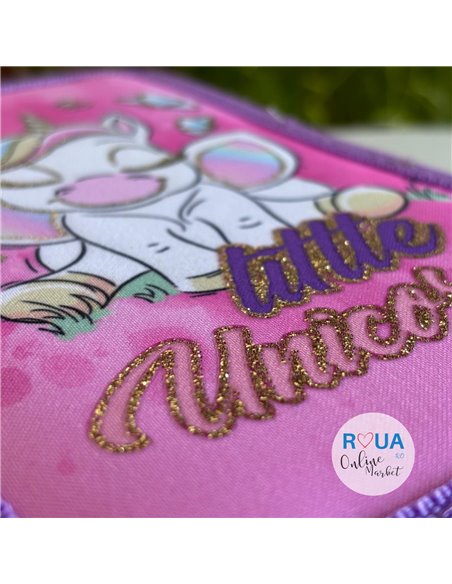 Penar echipat S-COOL SC2180, 2 fermoare, 29 piese, Motiv micul unicorn