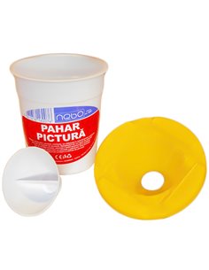 Pahar pentru pictura NEBO cu capac, 8.5 cm, Galben 2