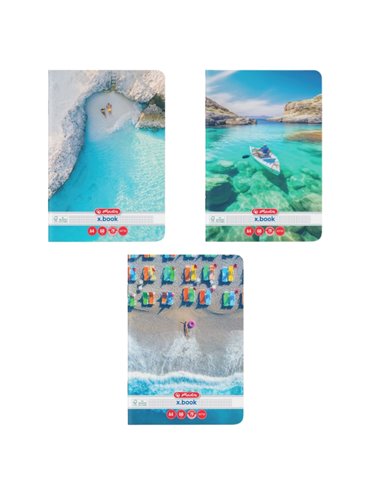 Set 5 x Caiet Matematica Herlitz A4, 60 file, 70g/mp, Motiv summer