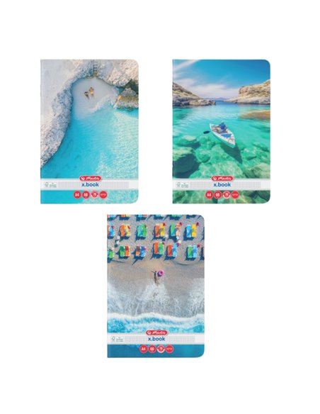 Set 5 x Caiet Matematica Herlitz A4, 60 file, 70g/mp, Motiv summer