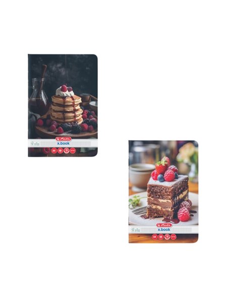 Set 5 x Caiet Matematica Herlitz A4, 60 file, 70g/mp, Motiv cupcakes