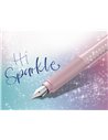 Stilou Sparkle Faber-Castell FC140878, Penita F, Rose metalic