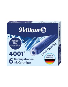 Patroane cerneala Pelikan 4001, dimensiune standard, Allbastru royal