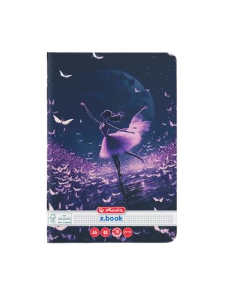 Set 10 x Caiet Matematica Herlitz A5, 48 file, 70g/mp, Motiv balerina Set 10 x Caiet Matematica Herlitz A5, 48 file, 70g/mp, Motiv balerina
