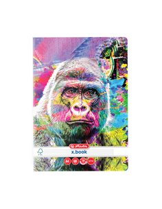 Caiet A4, 60 file dictando, motiv Color Animals 2