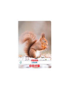 Caiet A5, 48 file, 70g/mp, velin, colturi rotunjite, motiv Animals 2