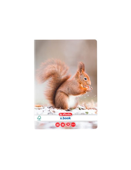 Caiet A5, 48 file, 70g/mp, velin, colturi rotunjite, motiv Animals Caiet A5, 48 file, 70g/mp, velin, colturi rotunjite, motiv Animals