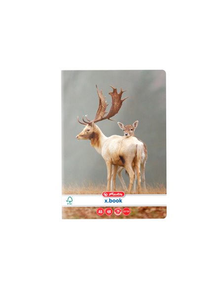 Caiet A5, 48 file, 70g/mp, velin, colturi rotunjite, motiv Animals Caiet A5, 48 file, 70g/mp, velin, colturi rotunjite, motiv Animals