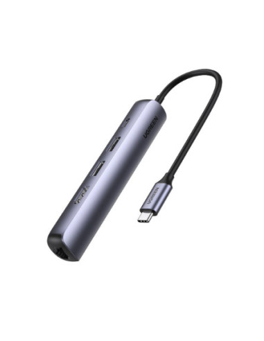 10919,Docking Station Ugreen Ultra Slim, "CM418" conectare PC USB Type-C, USB 3.0 x 2|HDMI x 1/4K/30Hz|RJ-45 Gigabit LAN x 1|USB