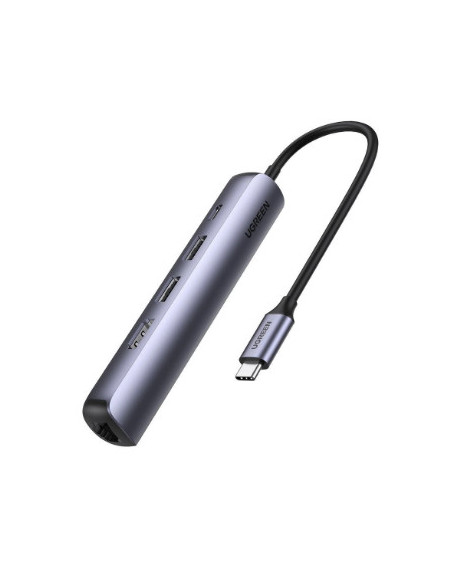 10919,Docking Station Ugreen Ultra Slim, "CM418" conectare PC USB Type-C, USB 3.0 x 2|HDMI x 1/4K/30Hz|RJ-45 Gigabit LAN x 1|USB