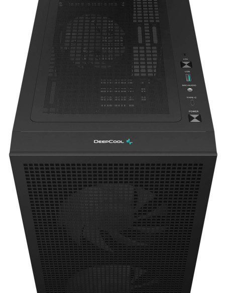 R-CH360-BKAPE3D-G-1,CARCASA DeepCool "CH360 DIGITAL", Mini Tower, ATX, fara sursa, 3xfan, USB 3.2 gen 1 x 1, USB 2.0 x 2, audio,
