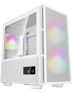 R-CH360-WHAPE3D-G-1,CARCASA DeepCool "CH360 DIGITAL WH", Mini Tower, ATX, fara sursa, 3xfan, USB 3.2 gen 1 x 1, USB 2.0 x 2, aud