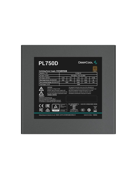 R-PL750D-FC0B-EU,SURSA DeepCool "PL750-D", 750W, 80 PLUS Bronze, non-modulara, format ATX 12V V3.0, "R-PL750D-FC0B-EU"