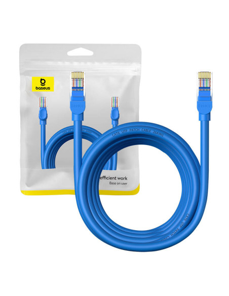 RY-B00133204311-04,Patch cordUTP Baseus Cat6, fire din cupru, round cable, viteza maxima 1 Gbps, PVC, 5m, albastru "B00133204311 RY-B00133204311-04,Patch cordUTP Baseus Cat6, fire din cupru, round cable, viteza maxima 1 Gbps, PVC, 5m, albastru "B00133204311