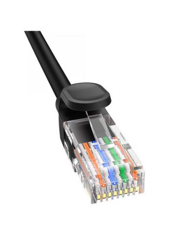 RY-B00133206111-07,Patch cord UTP Baseus Cat5, fire din cupru, round cable, viteza maxima 1 Gbps, PVC, 10m, negru "B00133206111- RY-B00133206111-07,Patch cord UTP Baseus Cat5, fire din cupru, round cable, viteza maxima 1 Gbps, PVC, 10m, negru "B00133206111-