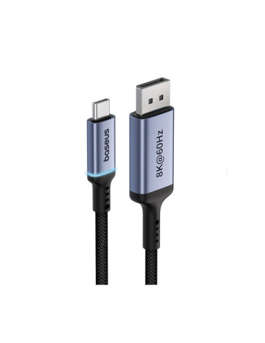 B0063370D111-01,Cablu video Baseus, USB Type-C (T) la DisplayPort (T), 2m, rezolutie maxima 8K UHD la 60 Hz, negru "B0063370D111