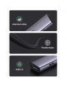 RY-20841,HUB extern Ugreen, "CM473" porturi USB: USB 3.0 x 4, conectare prin USB Type-C, aluminiu, lungime 20 cm, gri, "20841" -