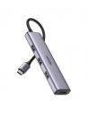 RY-20841,HUB extern Ugreen, "CM473" porturi USB: USB 3.0 x 4, conectare prin USB Type-C, aluminiu, lungime 20 cm, gri, "20841" -