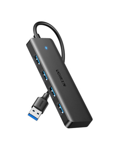 RY-25851,HUB extern Ugreen, "CM219" porturi USB: USB 3.0 x 4, conectare prin USB 3.0, aluminiu, lungime 15 cm, gri, "25851" -