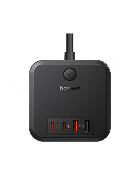 E00066400117-00,Incarcator Baseus GaN Powerstrip, Quick Charge 30W, 3 x AC, 2 x USB Type-C Output 5V/3A, 2 x USB, lungime cablu 