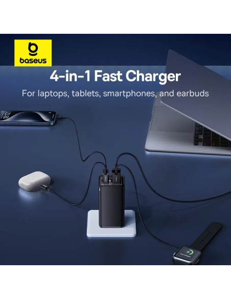 P10162705112-00,Incarcator retea Baseus GaN6 Pro, 2x USB, 2x USB-C, 100W, Negru