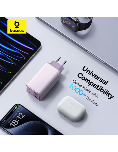 P10162705532-00,Incarcator retea Baseus GaN6 Pro, 2x USB, 2x USB-C, 65W, Purple