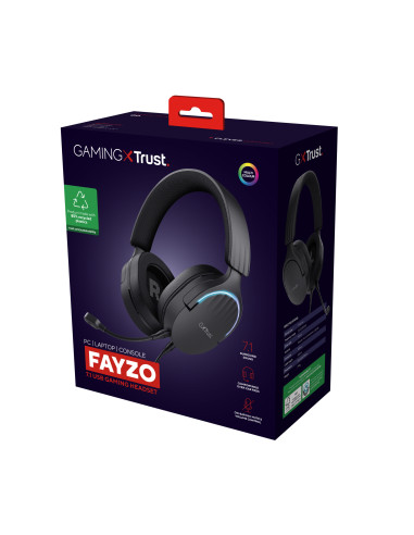 TRUST GXT490 FAYZO 7.1 USB HEADSET BLACK "24900"