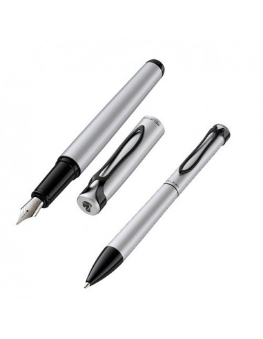 9473160,Set Stola III Stilou+Pix Corp Aluminiu Argintiu Mat/Negru Lucios