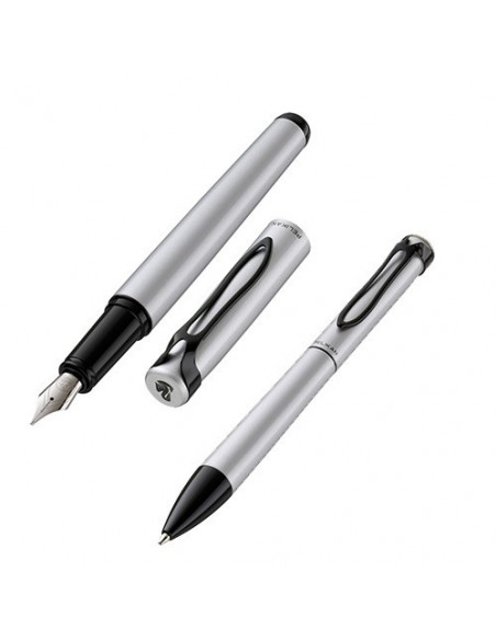 9473160,Set Stola III Stilou+Pix Corp Aluminiu Argintiu Mat/Negru Lucios
